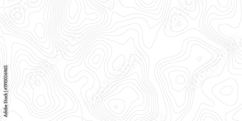 Geography landscape Topo contour map on white background, Topographic contour lines. Seamless pattern with lines Topographic map. Geographic mountain relief diagram line wave carve pattern.