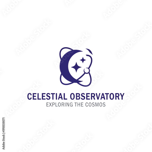 Celestial Observatory Logo Design Element Space.
