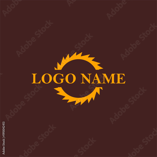 saw blade logo design, symbol, icon, vector, industry, vintage, wood sawing logo, carpentry,icon,abstrack