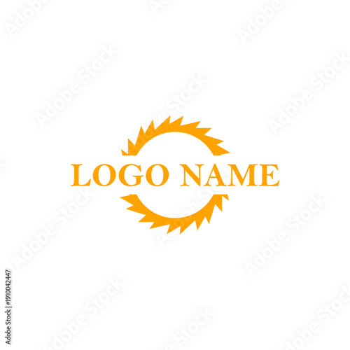 saw blade logo design, symbol, icon, vector, industry, vintage, wood sawing logo, carpentry,icon,abstrack