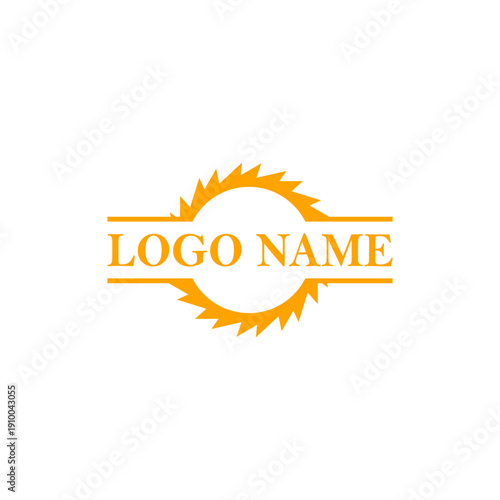 saw blade logo design, symbol, icon, vector, industry, vintage, wood sawing logo, carpentry,icon,abstrack