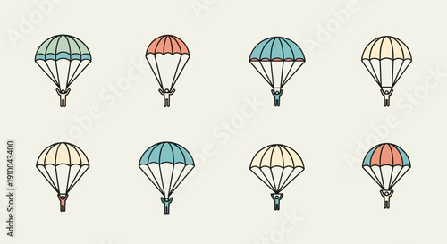 Colorful Parachutes Pattern: Skydiving Adventure