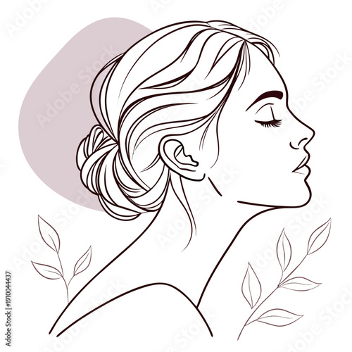 Elegant Woman Outline