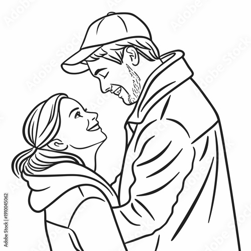 Tender Couple Outline 1