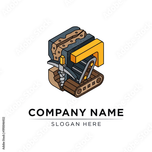 Robot Machine Icon Logo Design Template.
