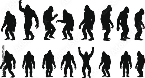 mythical humanoid creature, folklore cryptid design, mysterious forest creature, wild humanoid silhouette, symbolic mythical artwork, legendary creature illustration, people