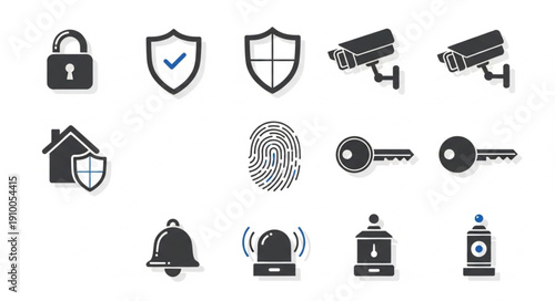 Security and Safety Icons Collection.
