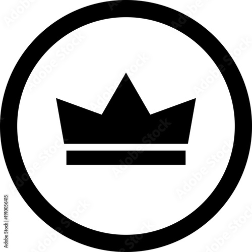 Minimalist Royal Crown Seal Emblem