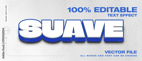 Suave 3D Bold Editable Text Effect Template