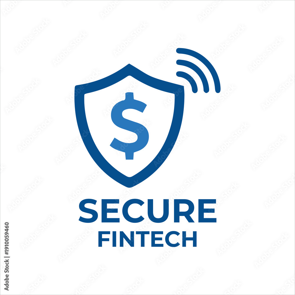 Obraz premium Secure Fintech Logo Vector for Digital Banking Brand