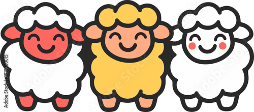 귀여운 어린 양 캐릭터