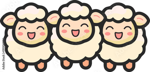 귀여운 어린 양 캐릭터
