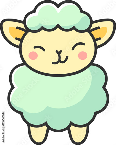 귀여운 어린 양 캐릭터