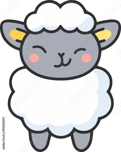 귀여운 어린 양 캐릭터