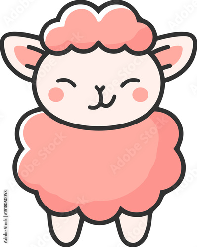 귀여운 어린 양 캐릭터