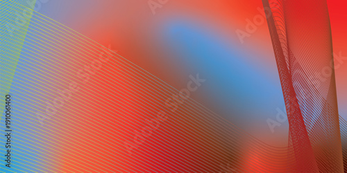 Navy blue red and white abstract shape background with grainy gradient and black noisy texture for wide banner poster header design