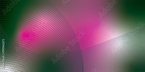 Magenta green and white abstract shape grainy gradient background with black noisy texture for wide banner poster and header design
