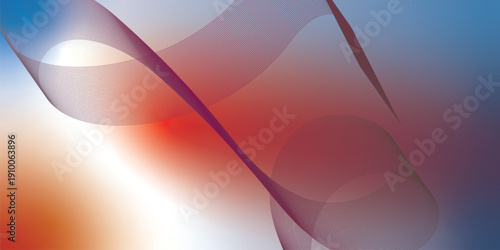 Navy blue red and white abstract shape background with grainy gradient and black noisy texture for wide banner poster header design