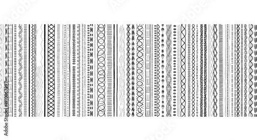 A high-contrast barcode with dense black and white vertical stripes