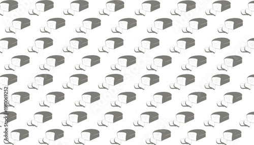 Bread Seamless Pattern Minimal.Bakery background. Bread pattern. Monochrome Vector Background for Packaging