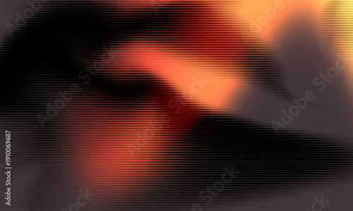 Canvas Print Abstract blurred image featuring warm and cool color gradients with indistinct s