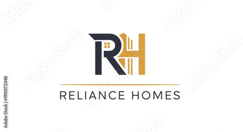 Reliance Homes logo with building elements.