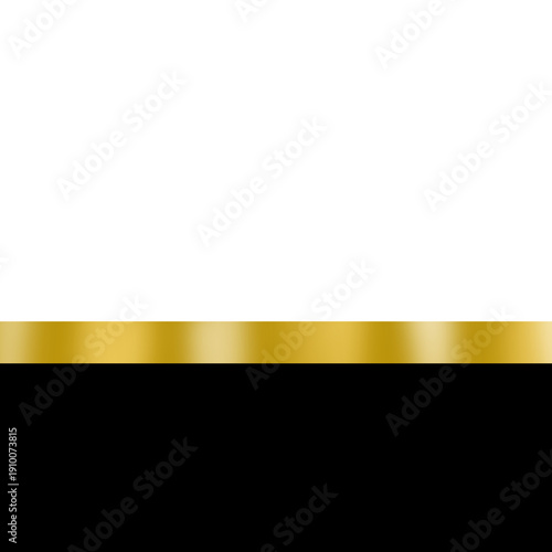 Abstract Gold Ribbon Wave on Black Background