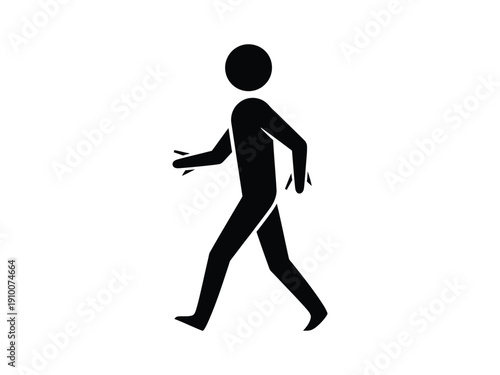 Silhouette of a person walking, representing movement, progress, and journey.