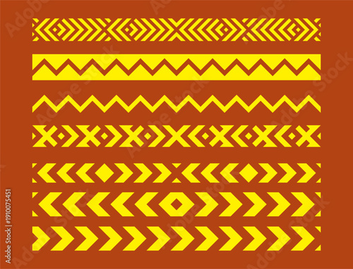 seamless batik border. seamless tribal border background