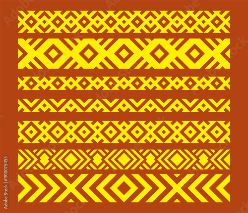 seamless batik border. seamless tribal border background