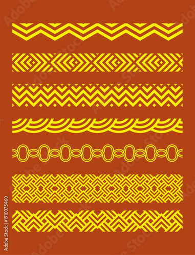 seamless batik border. seamless tribal border background