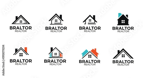 Collection of Realtor House Logos for Real Estate Business.