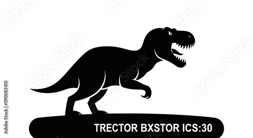 TRex Dinosaur Silhouette Graphic Illustration.