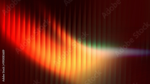 Abstract light bokeh gradient with vibrant red orange green glow background motion blur