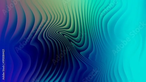 Abstract flowing wave pattern in vibrant blue purple gradient background texture