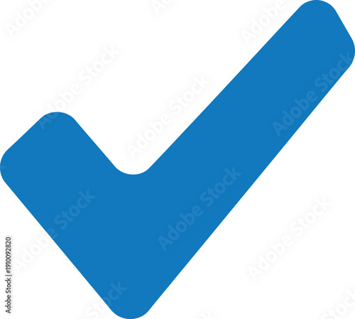 The Blue Verification Symbol: A solitary blue check mark represents affirmation and validation, a symbol of correctness and agreement.