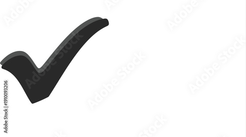 Approved: A striking, three-dimensional check mark stands out, it's a symbol of completion and correctness.