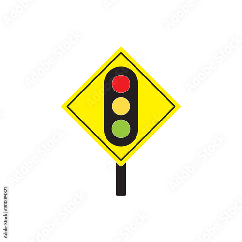 Traffic Light Vector Icon – Red, Yellow, Green Signals