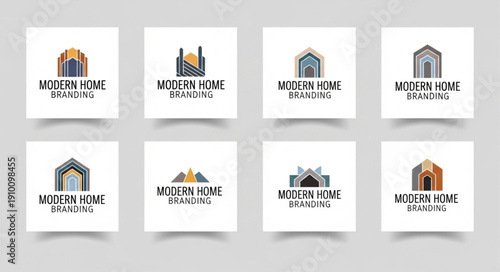 Collection of Modern Home Building Logos.