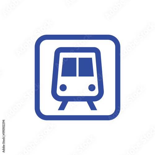 Train station line icon