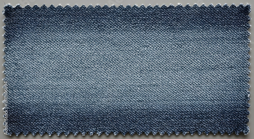 Close up texture of blue denim fabric material with serrated edges
