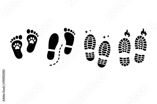 Footprints and Shoe Prints