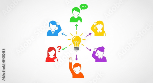 Teamwork Collaboration Brainstorming Idea Generation Concept.