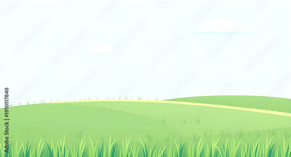 Obraz premium landscape, meadow, grassland, greenfield, field, pasture, lawn, nature, scenery, countryside, rural, outdoor, horizon, plains, farmland, sky, bluesky, clouds, cloudscape, daylight, sunshine, sunny, br