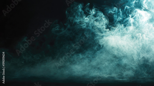 Wallpaper Mural Smoke trails form with varying motion densities concept. Mysterious smoke swirling softly in a dark atmosphere. Torontodigital.ca