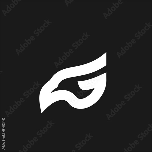 Modern Abstract Falcon Wing Letter G Logo Design