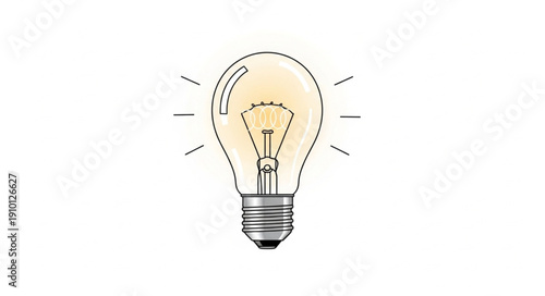 light bulb on white background
