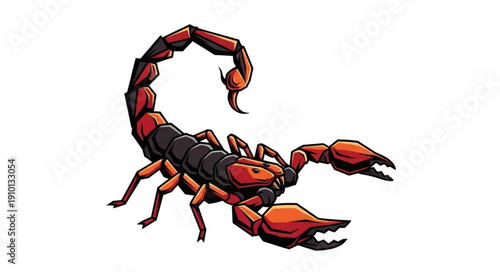 scorpion isolated on white background