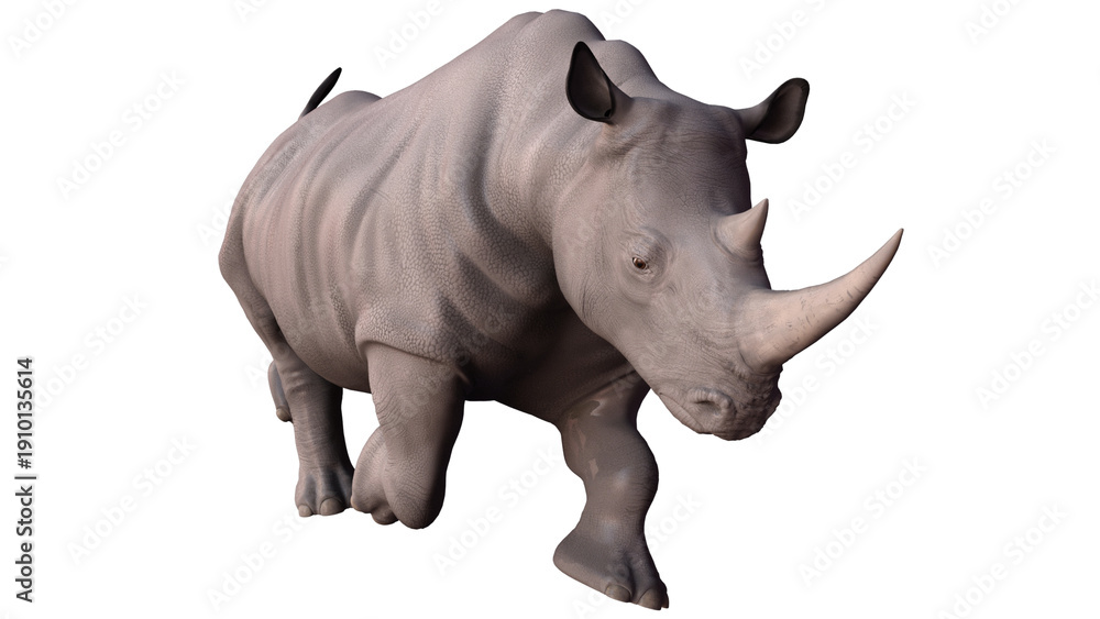 Obraz premium White Rhinoceros Walking