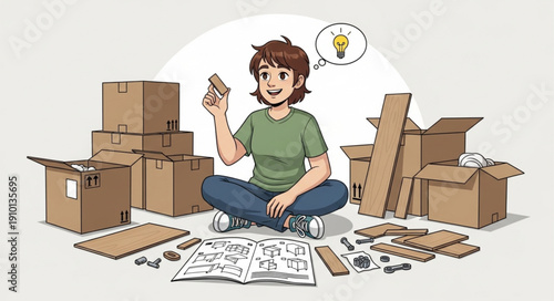 young couple moving into new home